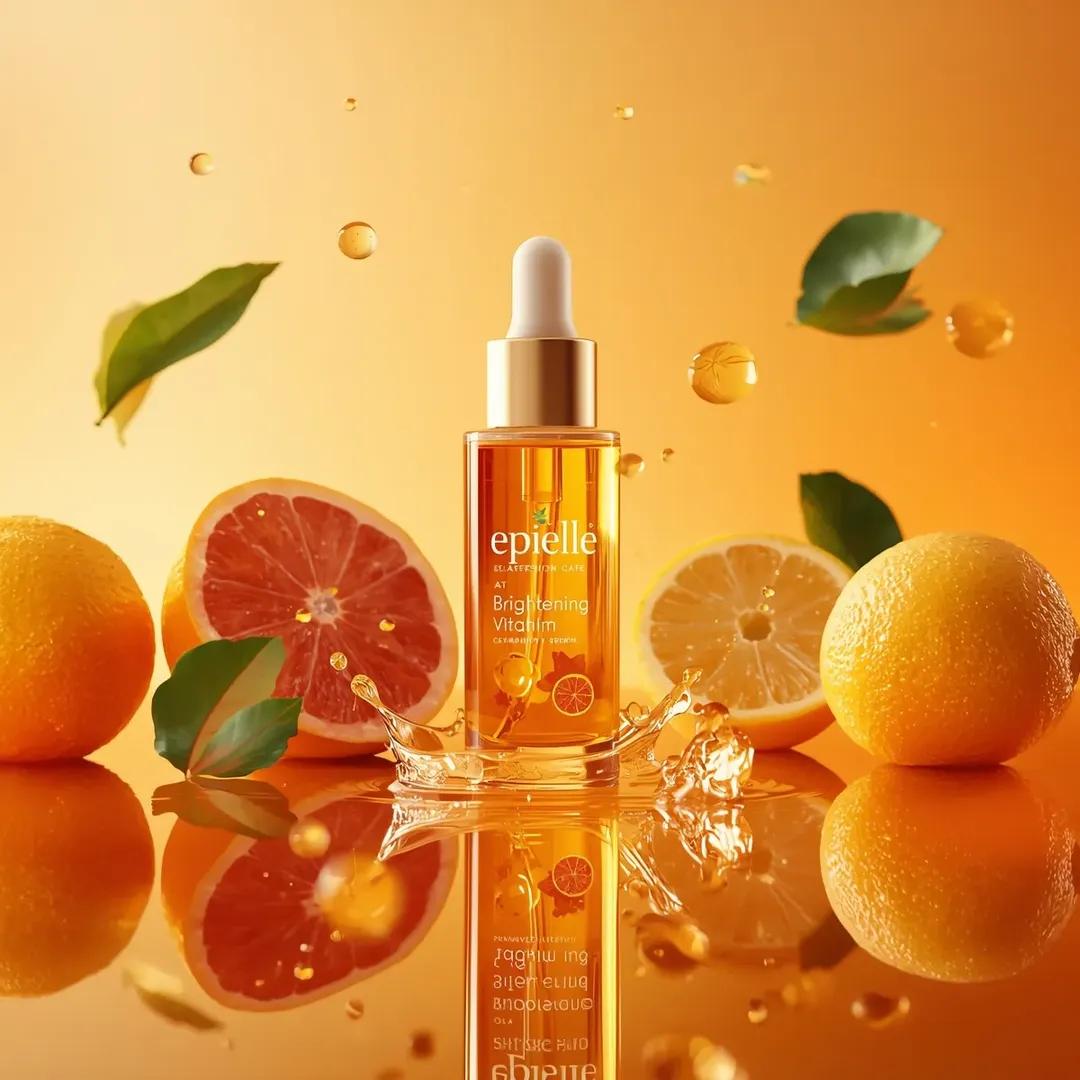 Ultra-high-end photorealistic skincare product photography featuring a clear cylindrical glass d 2