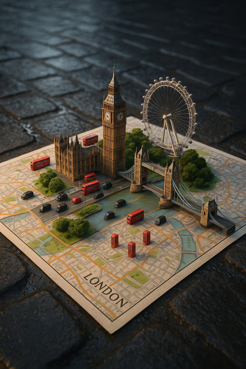 A street-style map of [CITY_NAME] placed on a {MAP_SURFACE}, with a photorealistic miniature ver 4