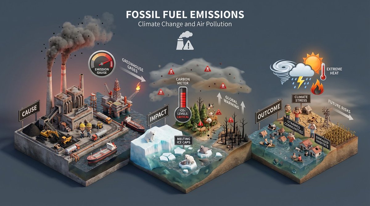 Build an isometric miniature 3D diorama explaining the environmental impact of [ACTIVITY OR PROD 2