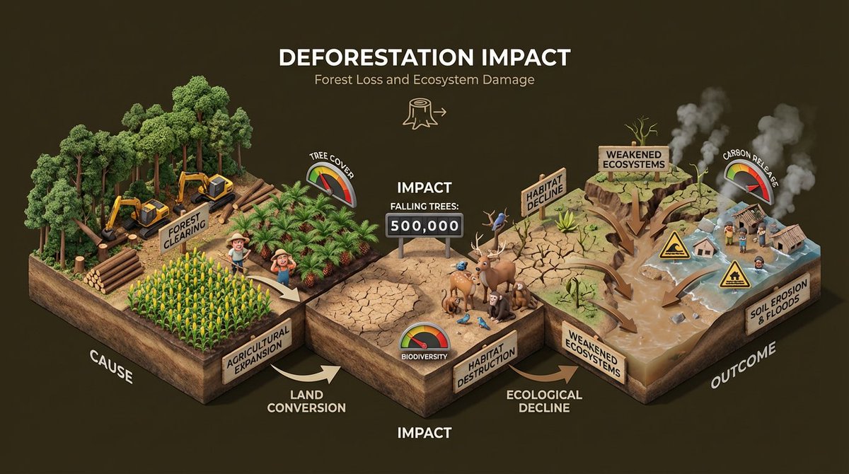 Build an isometric miniature 3D diorama explaining the environmental impact of [ACTIVITY OR PROD 3