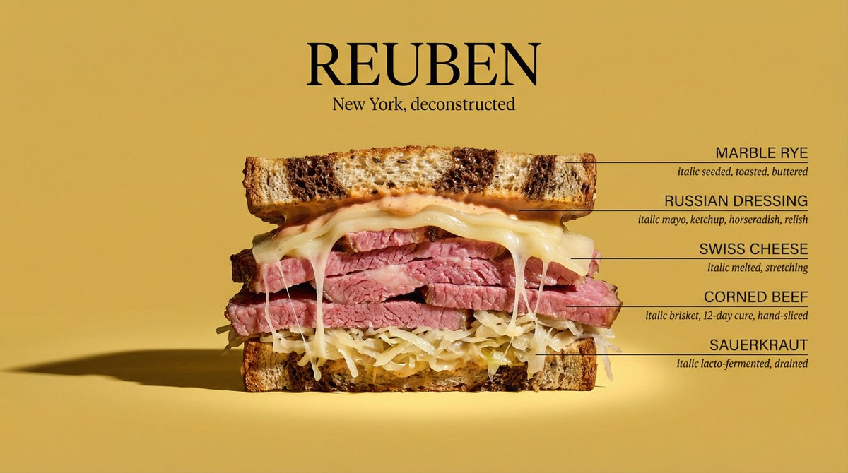 Perfect cinematic cross-section cut through [DISH], sliced cleanly down the center revealing eve