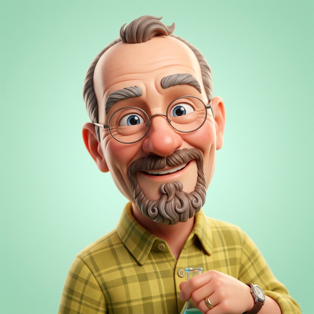 High-quality stylized 3D CGI big-head cartoon render of Harry Potter, square profile picture com 2