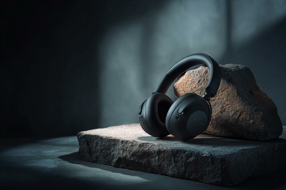 studio shot of [PRODUCT], placed on a [background], surrounded by soft shadows and gradient back 2