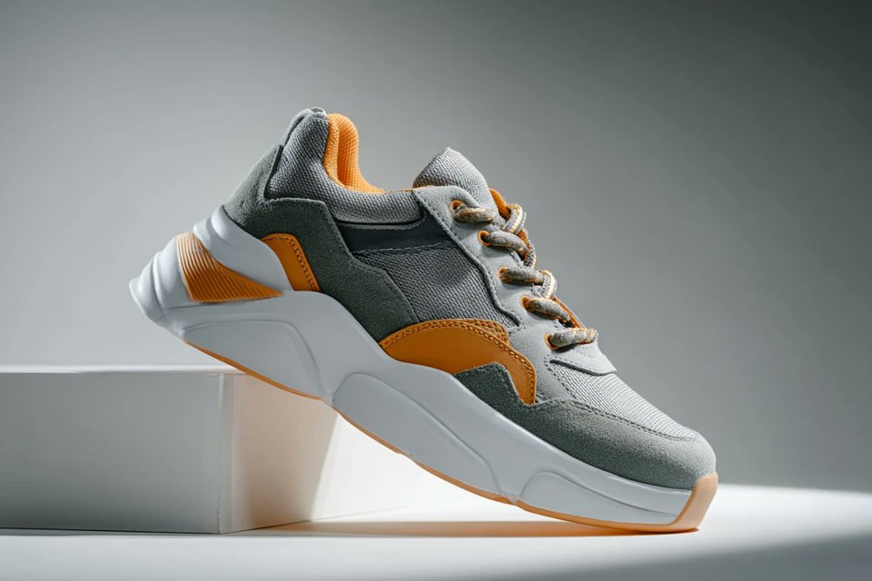 studio shot of [PRODUCT], placed on a [background], surrounded by soft shadows and gradient back 4