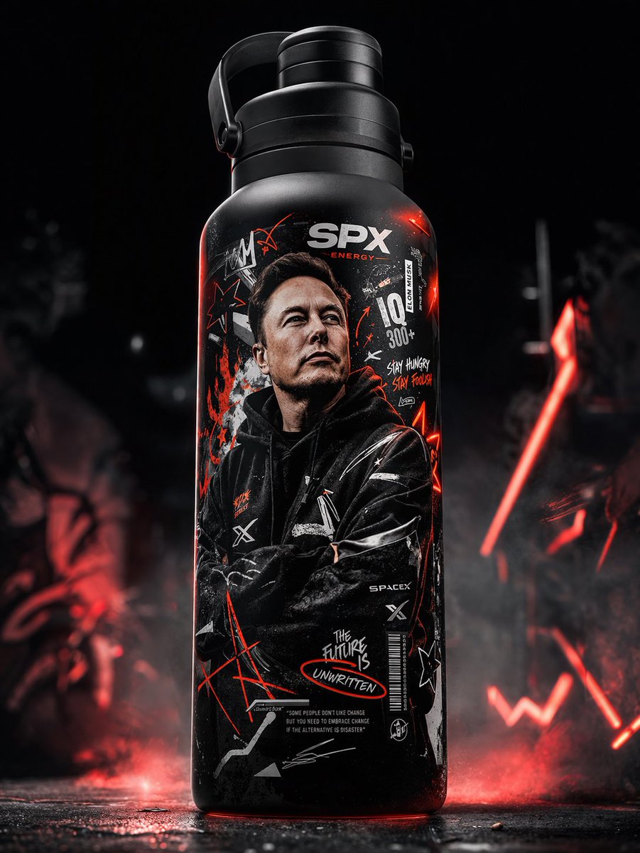 Ultra-realistic 8K hype-brand product shot of a collectible thermal bottle with a sleek matte bl 2