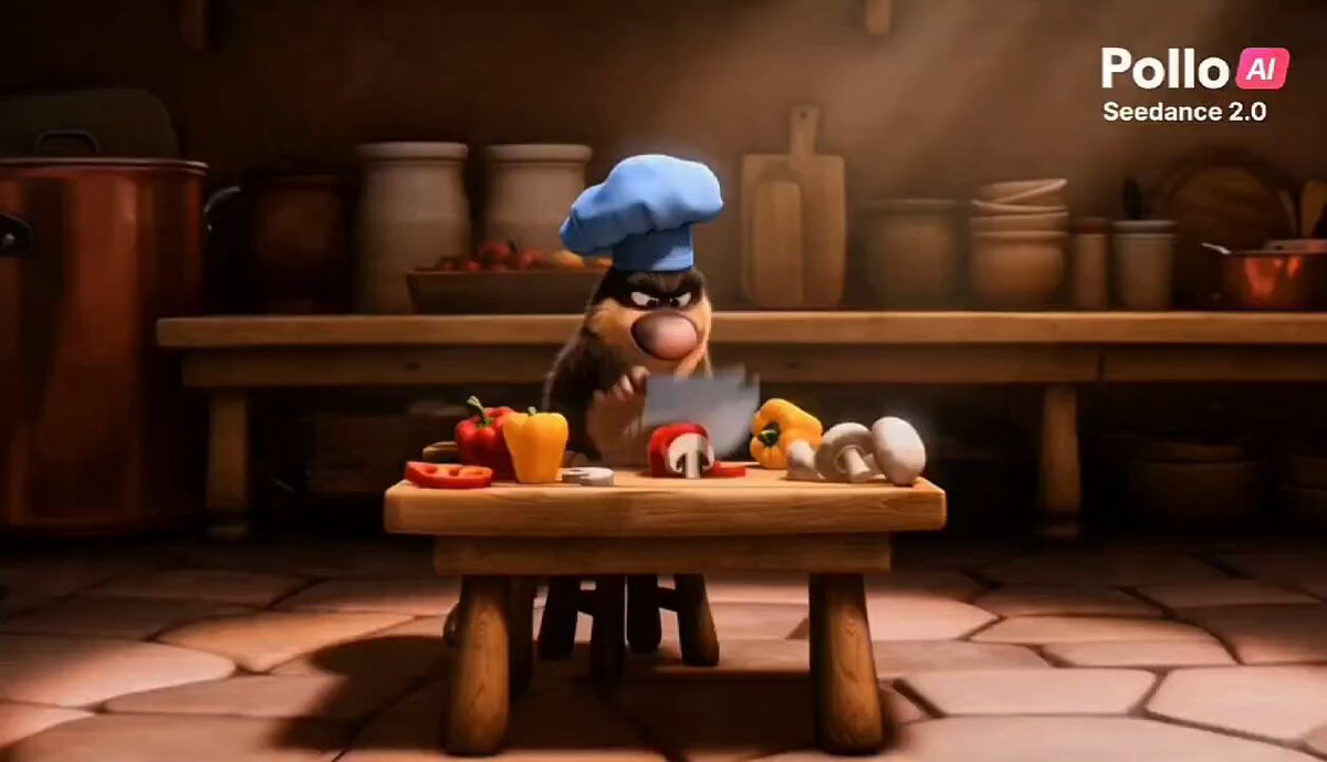 Pixar 3D animated [kitchen / food setting]. [Lighting description].