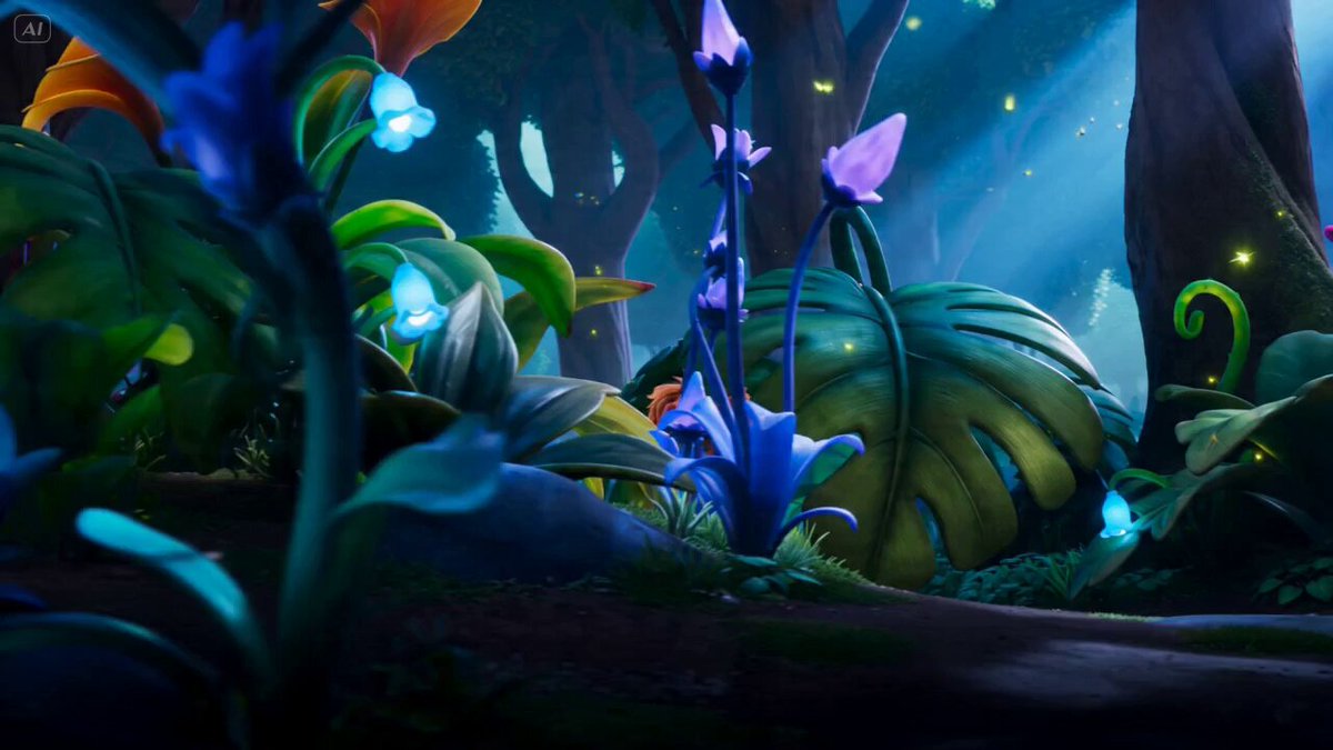 D Cute Adventure Story A stylized 3D animated fantasy adventure with a cute brave young explorer