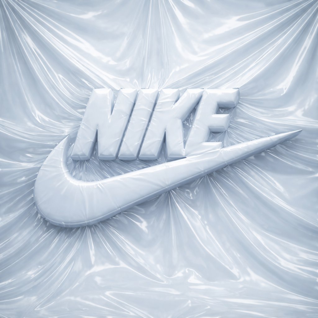 logo completely wrapped in a single layer of elastic plastic or shrink wrap. The shapes of the l 2
