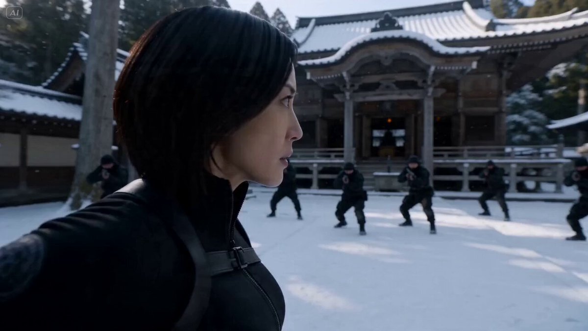 ultra cinematic 15-second continuous action sequence, a deadly kunoichi in a sleek combat outfit