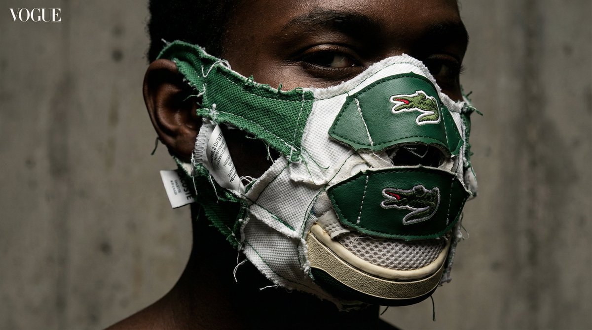 [BRAND]. A hyperrealistic editorial photo of a figure wearing a unique helmet or mask that embod 4