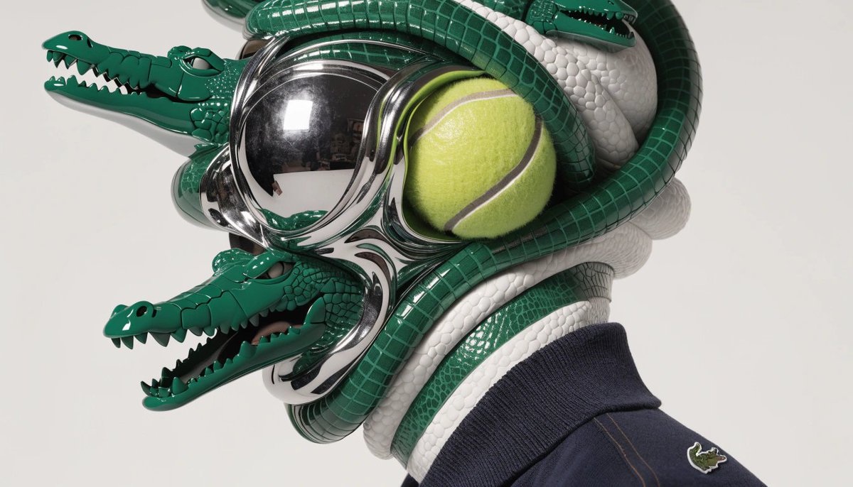 [BRAND]. A hyperrealistic editorial photo of a figure wearing a unique helmet or mask that embod