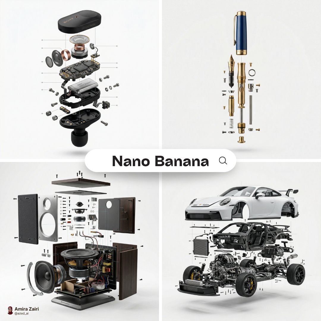 [product], high-end product advertising, white seamless background, exploded view with inner mec