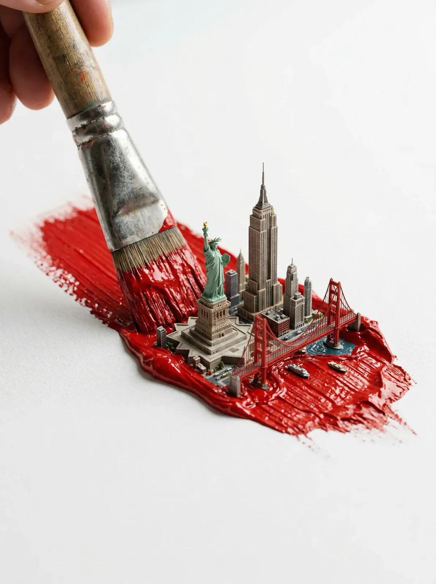 A hyper-realistic macro shot of a paintbrush creating a thick textured paint stroke on a clean w 2