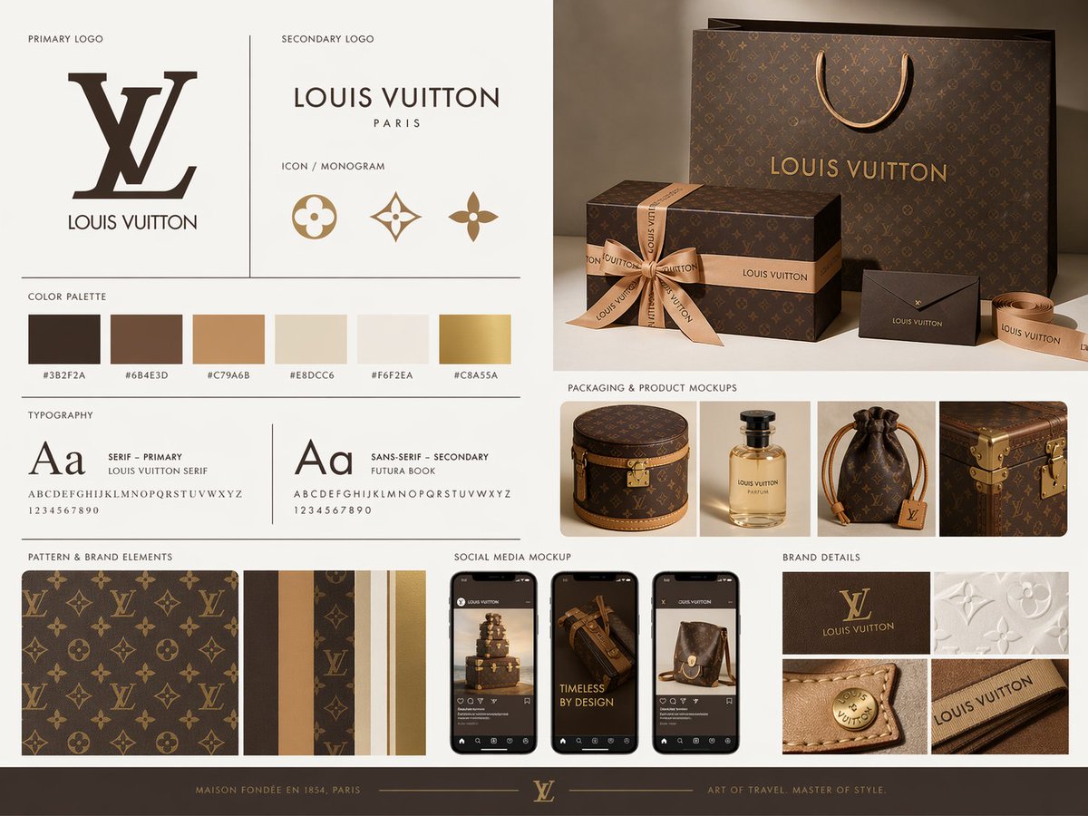 Create a premium brand kit board for [BRAND NAME], presented like a professional branding studio 3