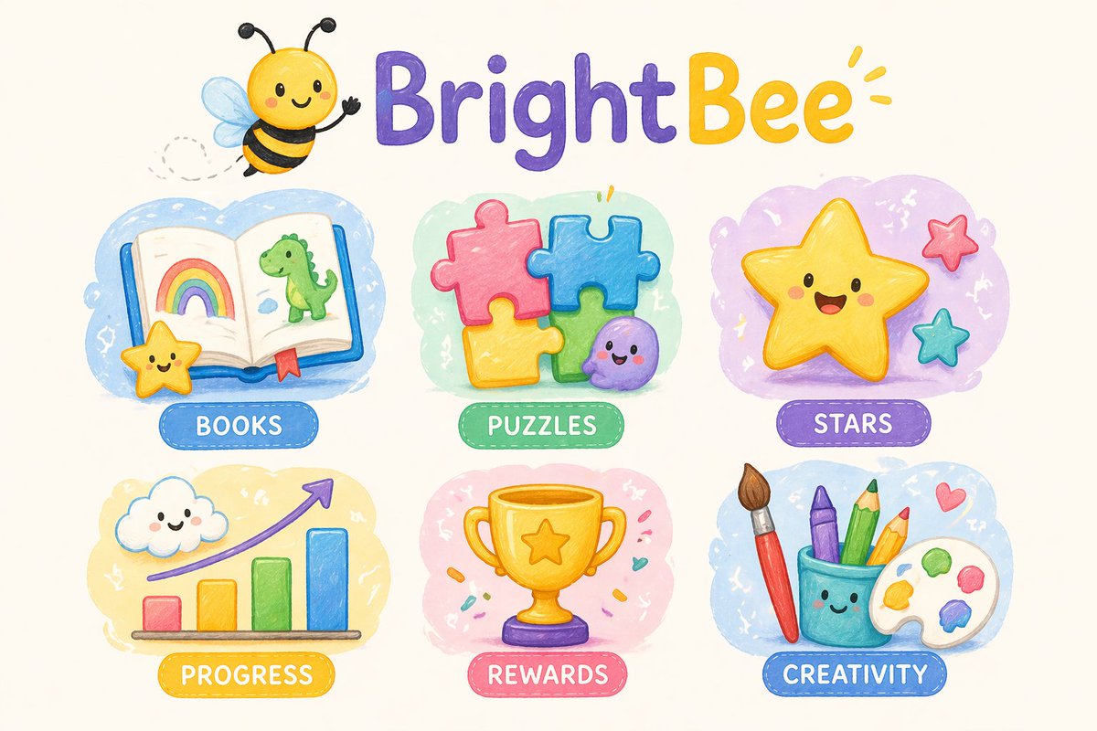 Create a cohesive collection of playful icons for [BRAND NAME], a [BRAND TYPE/INDUSTRY] brand. S 4
