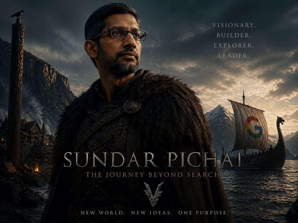 A cinematic epic sci-fi fantasy movie poster featuring three powerful tech leaders standing toge 3