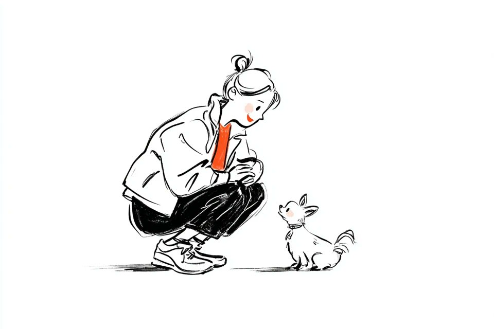 A simple illustration of a [subject] in [outfit], [doing action], with a [facial expression] exp 2