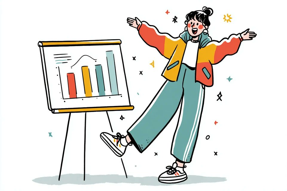 A simple illustration of a [subject] in [outfit], [doing action], with a [facial expression] exp