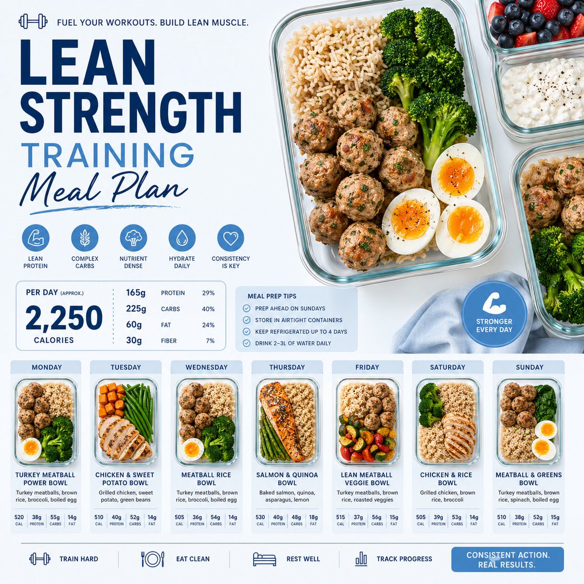 Clean & appetizing meal prep layouts 3