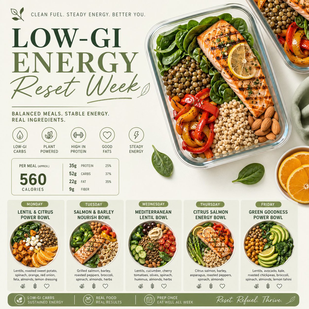 Clean & appetizing meal prep layouts 4
