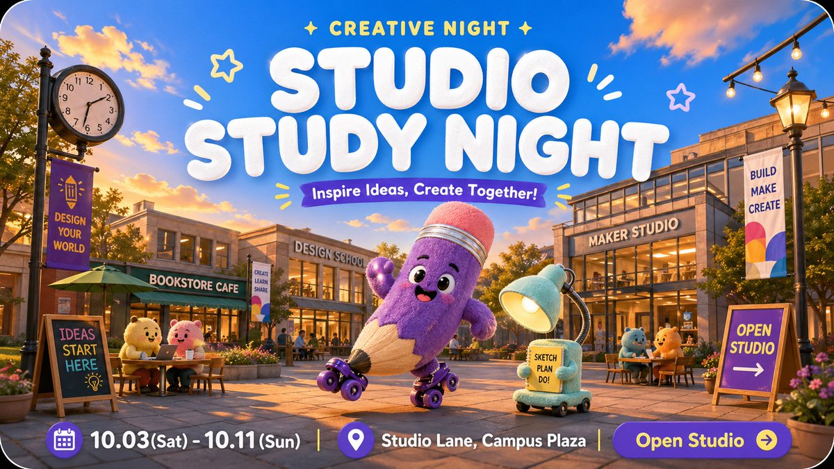 Create a 9:16 image in the "Plush City Festival Mobile Poster" style. 3