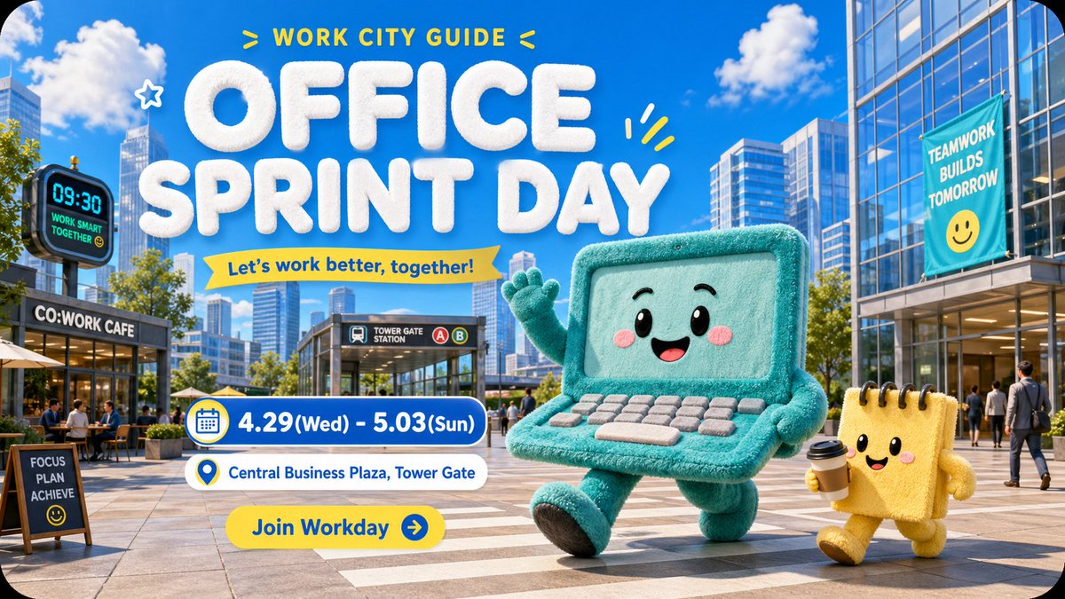 Create a 9:16 image in the "Plush City Festival Mobile Poster" style.