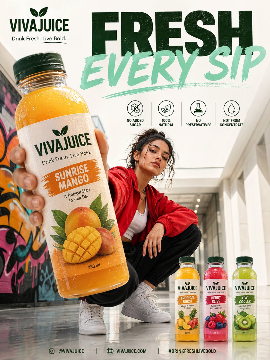 Create a premium modern beverage advertisement poster in a vertical 3:4 format featuring a styli