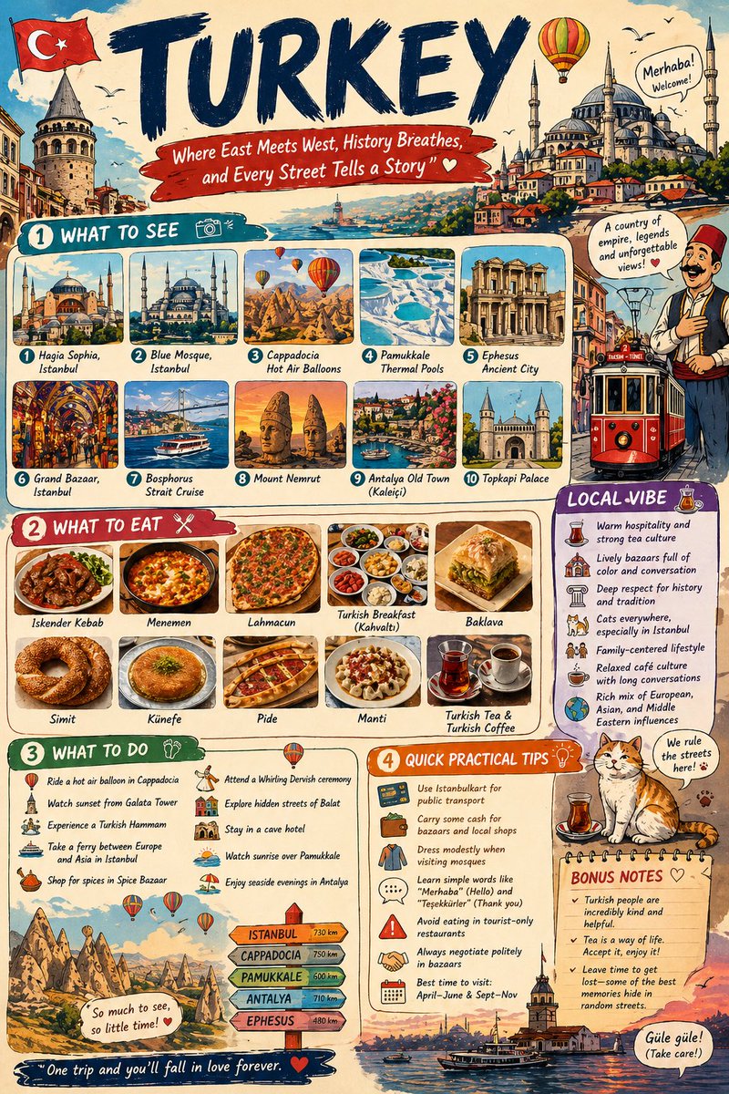 Create a detailed, highly engaging infographic-style travel guide for (country)The output should