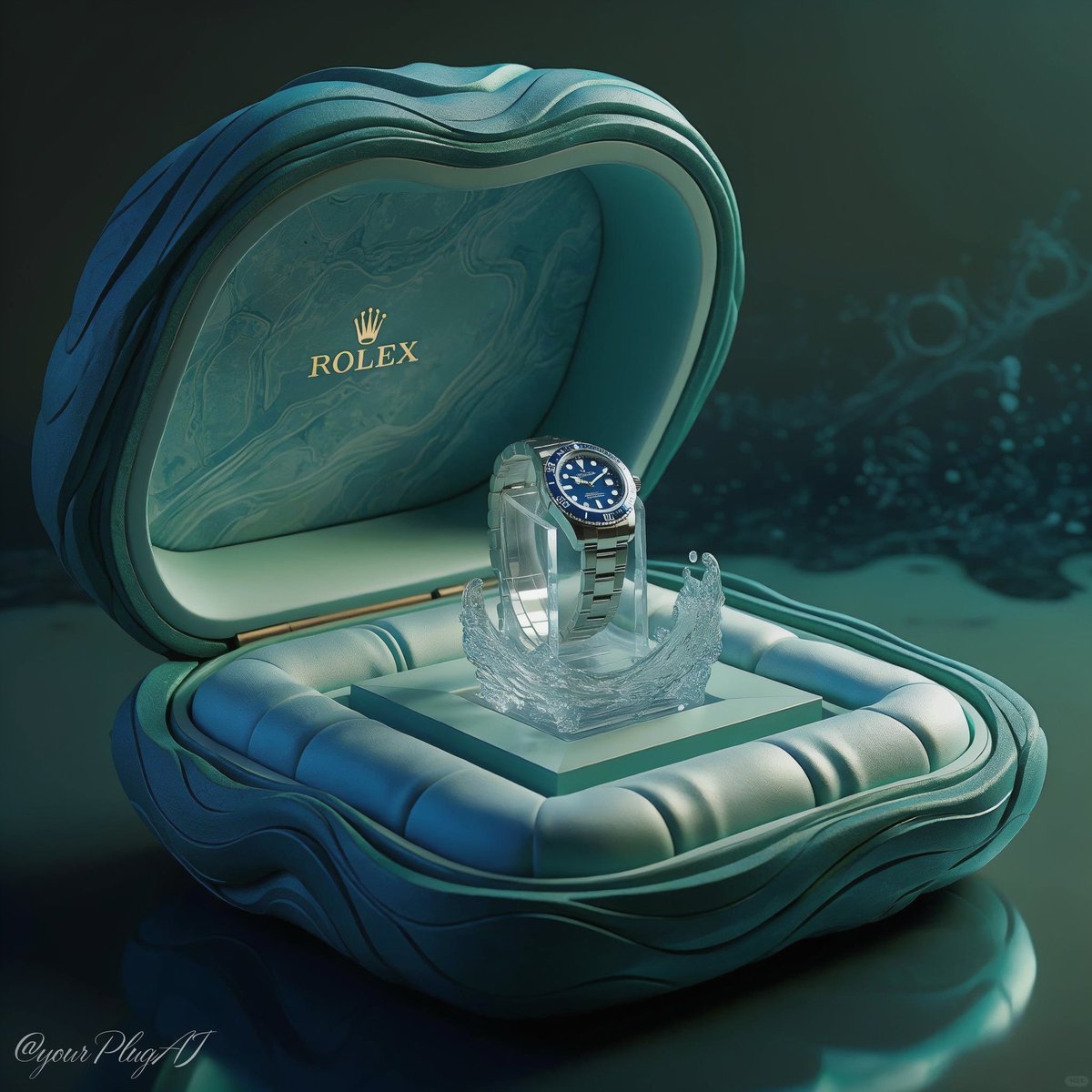 Create a hyper-realistic luxury product photography scene featuring [LUXURY OBJECT] displayed in 4