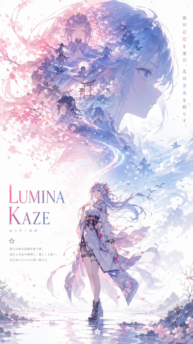 A character promotional poster titled “INPUT NAME”, designed in a cinematic vertical key visual  2