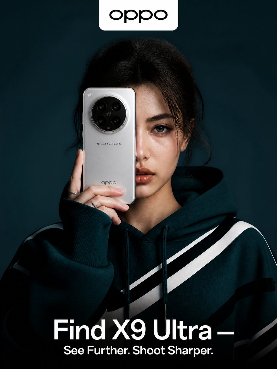 A stunning high-fashion advertisement photo of a young woman wearing a deep teal oversized hoodi 2