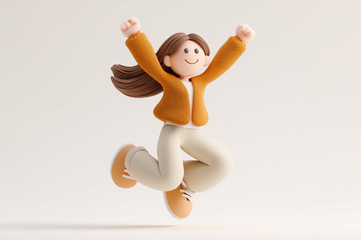 Cute 3D render of a [subject], matte surface, kneaded clay icon style, simple stylized design, [