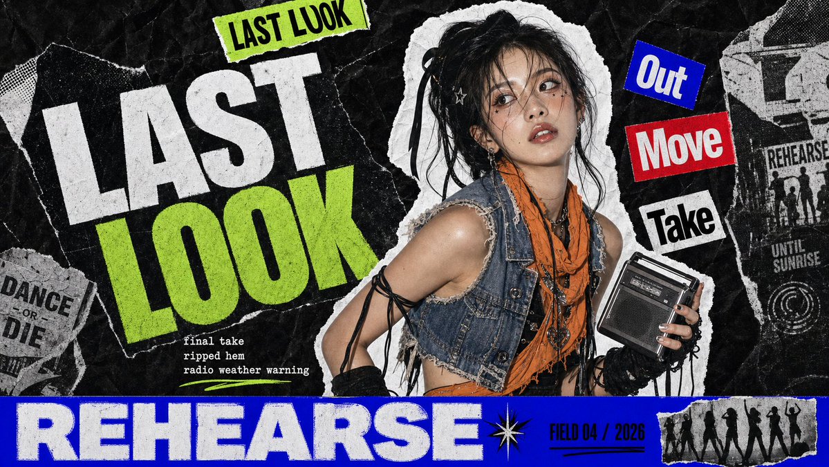 Create a 9:16 K-pop apocalypse ransom zine poster featuring [SUBJECT] [SUBJECT_ACTION], styled i 4