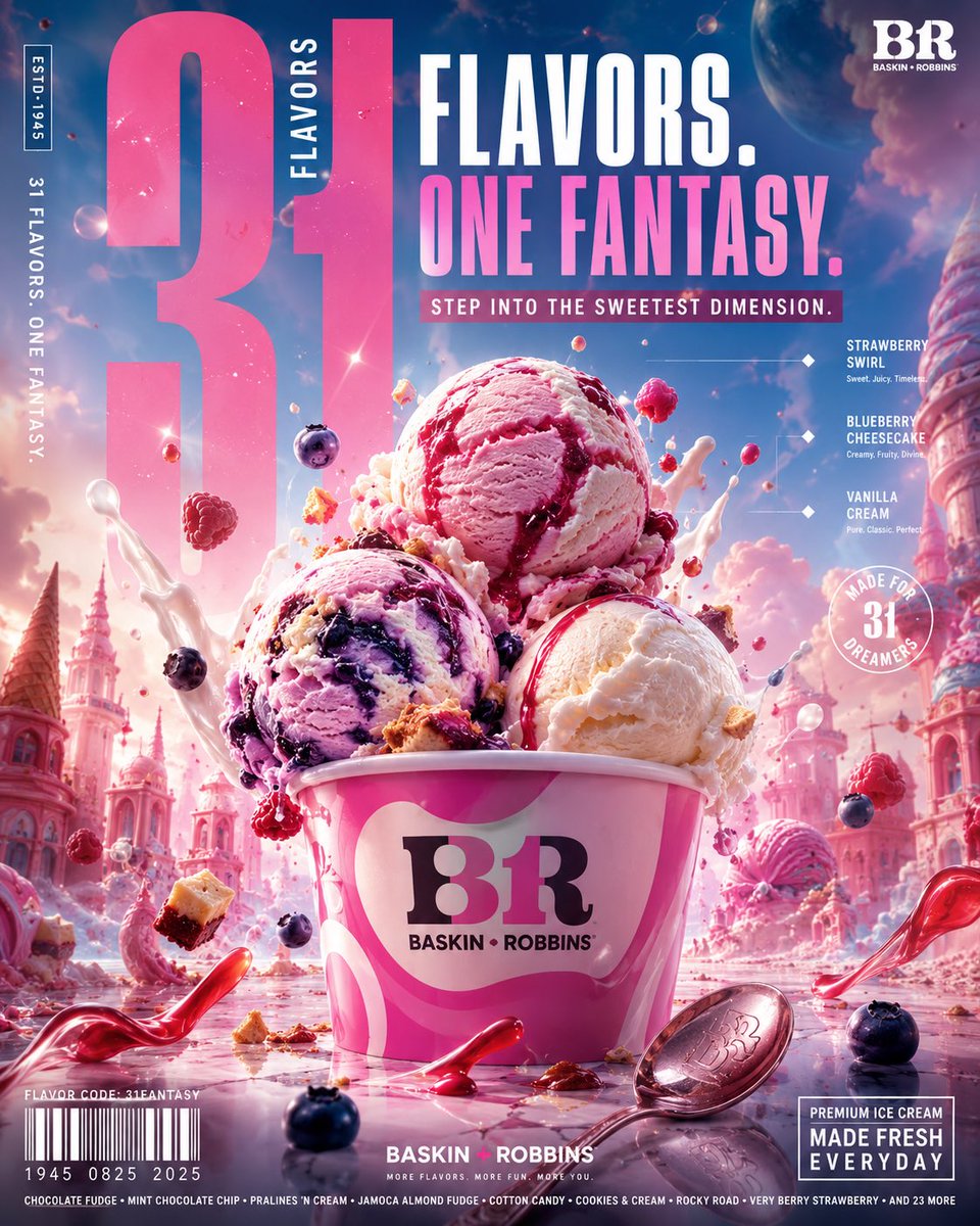 BASKIN ROBBINS — “31 FLAVORS. ONE FANTASY.”