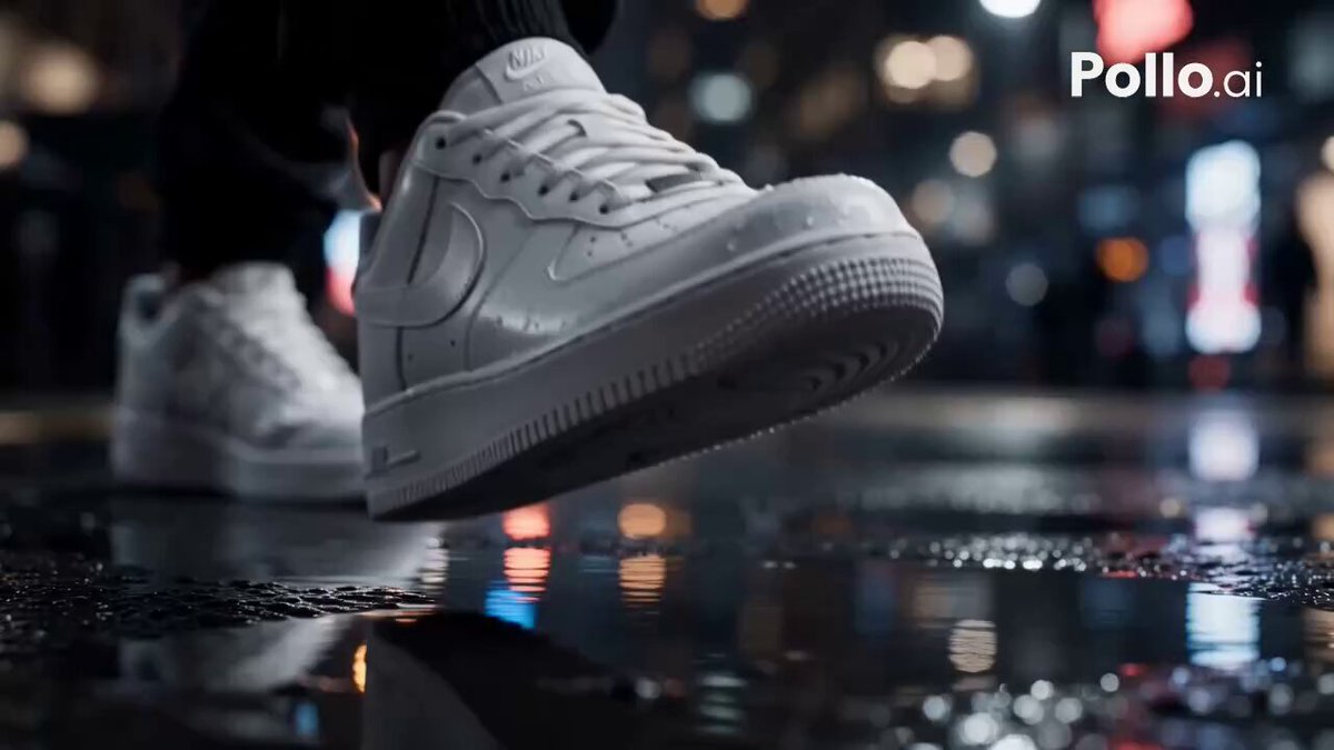 Create a hyper-realistic cinematic Nike Air Force 1 commercial with the emotional energy and vis
