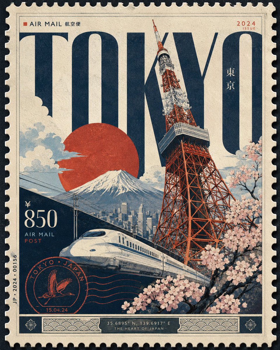 Design a premium 4:5 collectible postal-stamp poster for [CITY], where the entire composition is