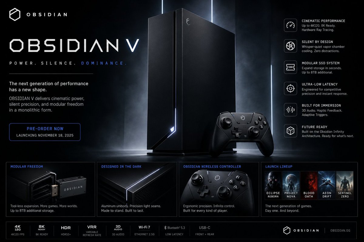 Create a premium, highly believable Fictional Console / Handheld Ad for an imaginary gaming devi 4