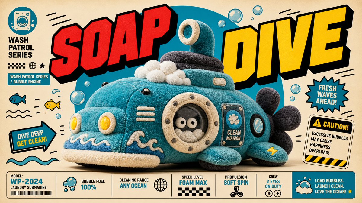 Create an image in the "Plush Comic Toy Product Poster" style. 3