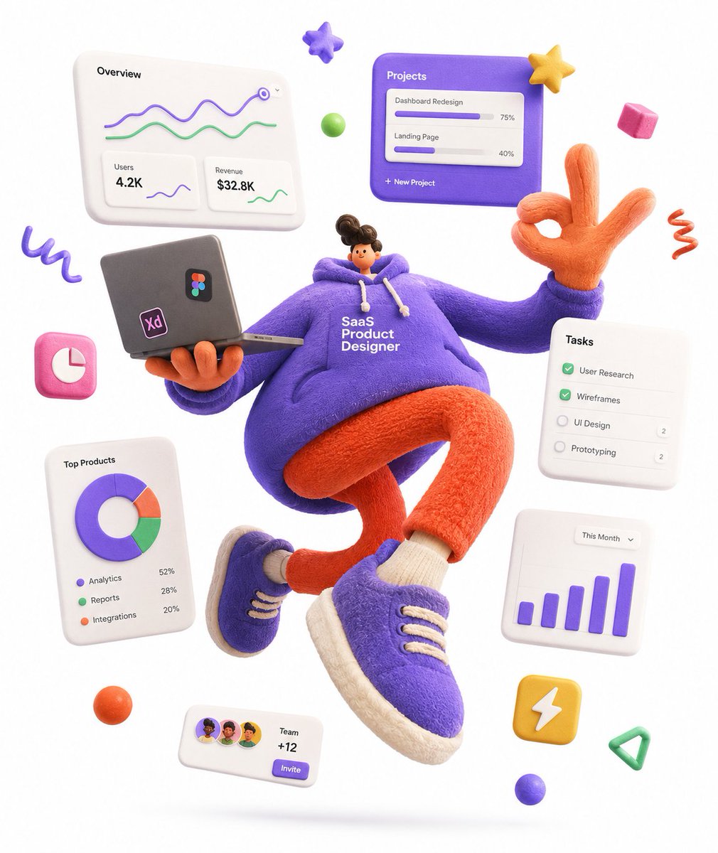A complete single 3D illustration, exaggerated artistic editorial illustration style, not storyb 2