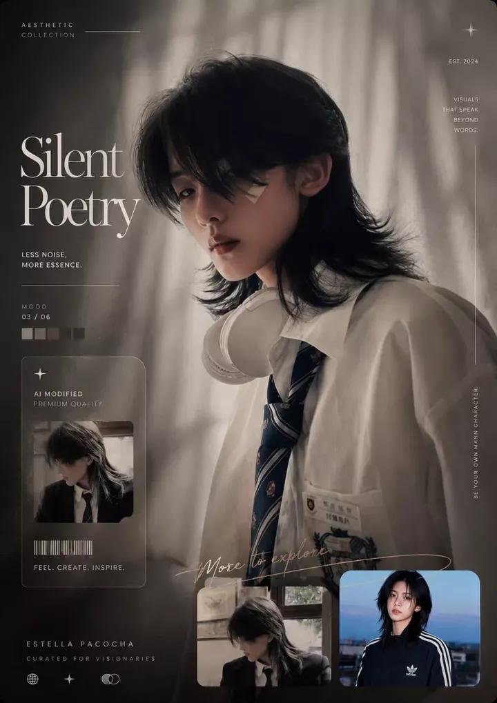 Ultra-realistic soft aesthetic fashion magazine cover portrait of a young East Asian girl with s 2