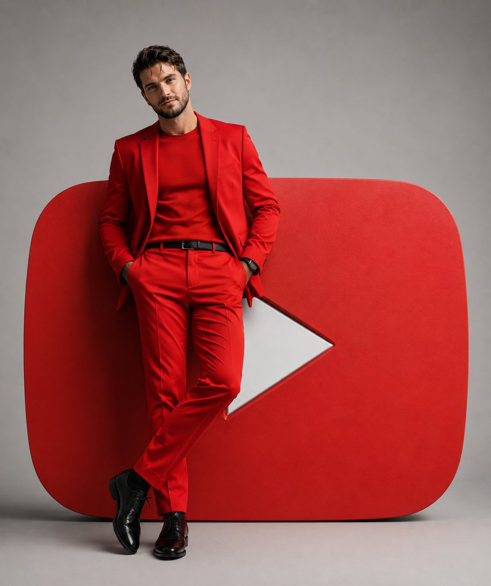 A hyper-realistic editorial photograph of a stylish man confidently interacting with the oversiz 4