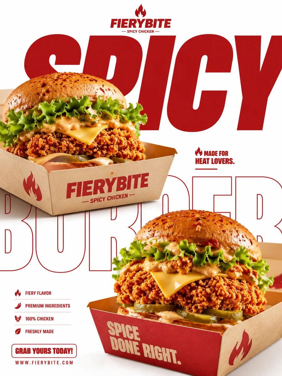 A premium fast-food advertising poster promoting [PRODUCT TYPE / FOOD ITEM / FMCG PRODUCT] using 2