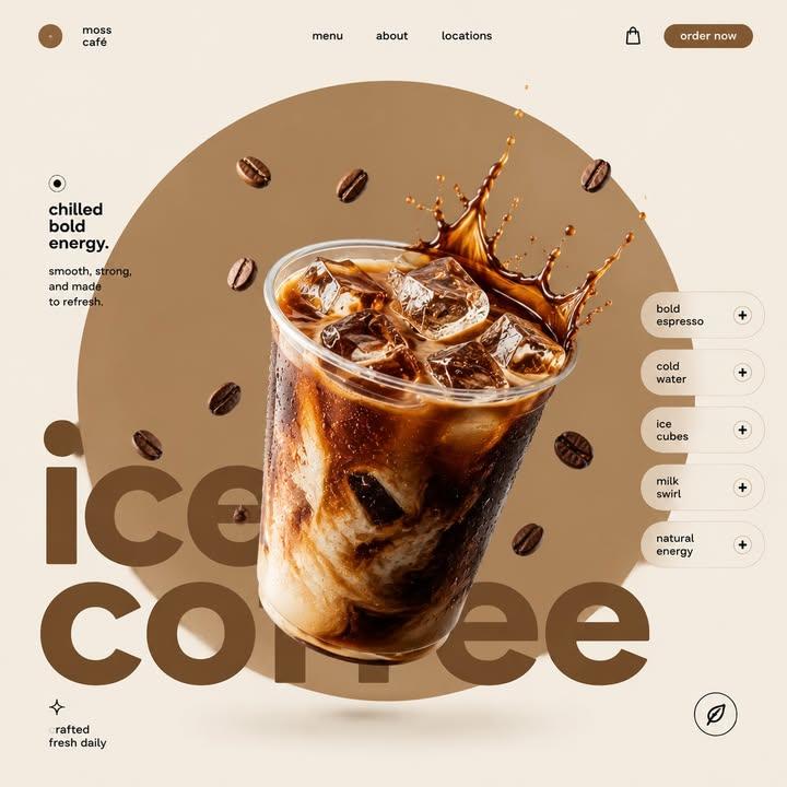 [Matcha Latte] STYLE & ART DIRECTION: Modern minimalist food advertising aesthetics, Swiss-style