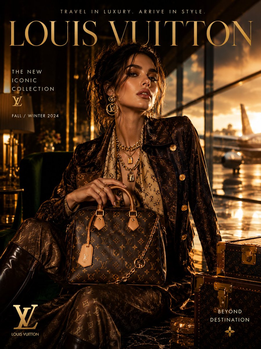 Create an ultra-premium luxury fashion campaign poster inspired by elite European fashion houses 3