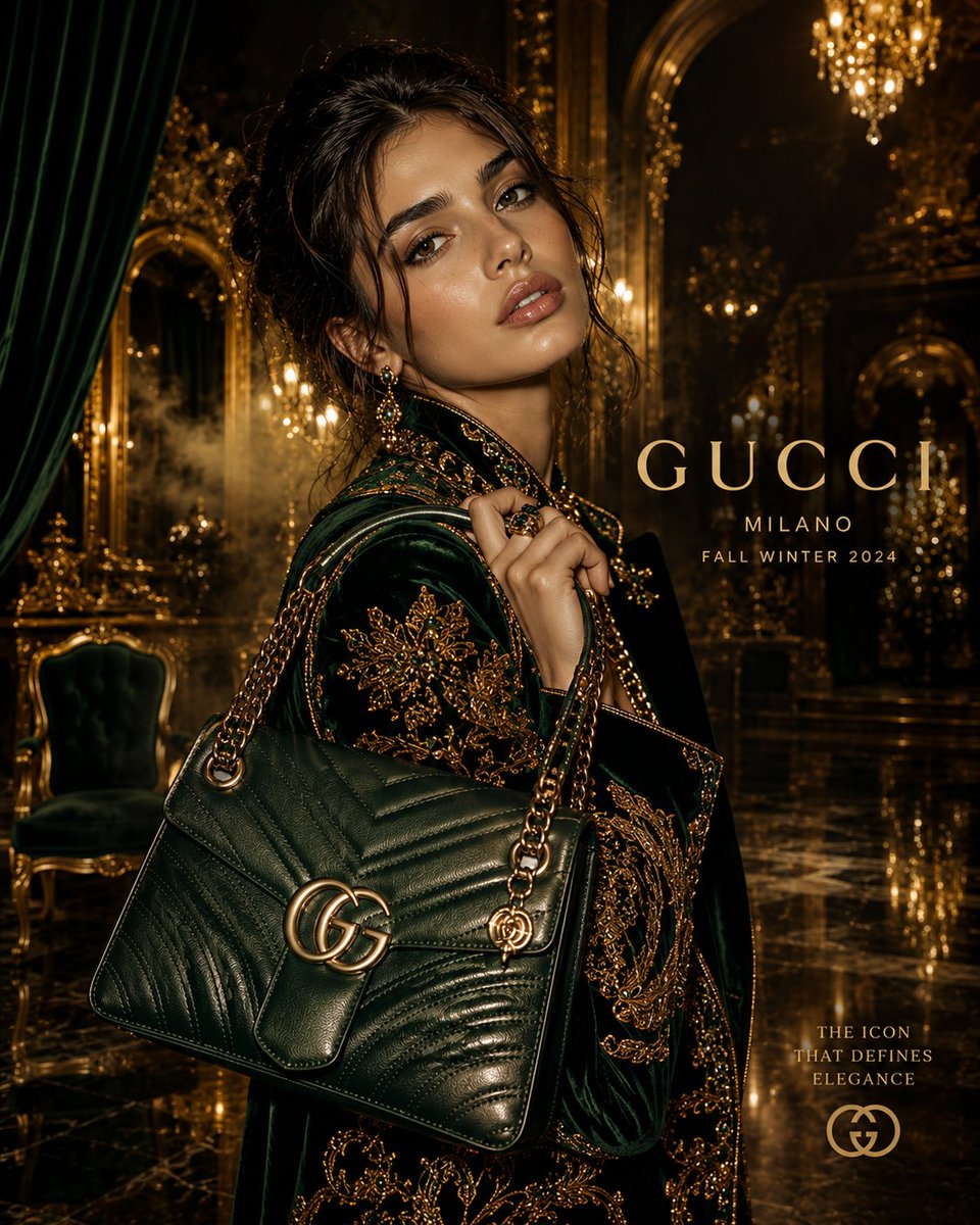 Create an ultra-premium luxury fashion campaign poster inspired by elite European fashion houses 4