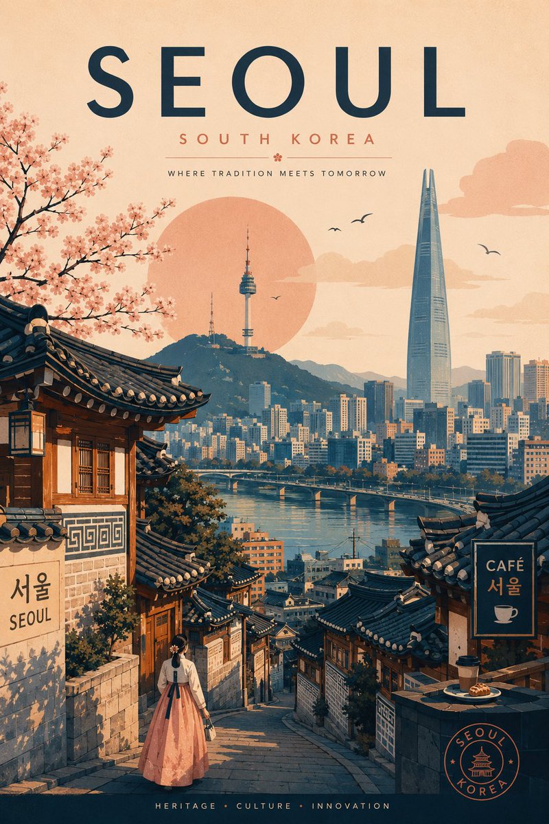 Create a modern AI-generated travel poster inspired by the aesthetic of Wild Fever Studio on Ets 2