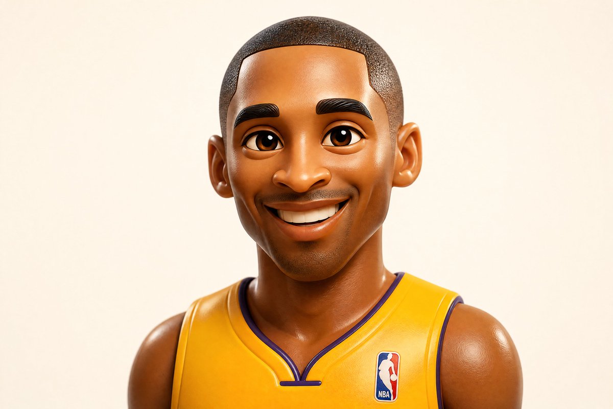 Transform the uploaded portrait into a highly stylized 3D cartoon avatar with a glossy smooth vi 4