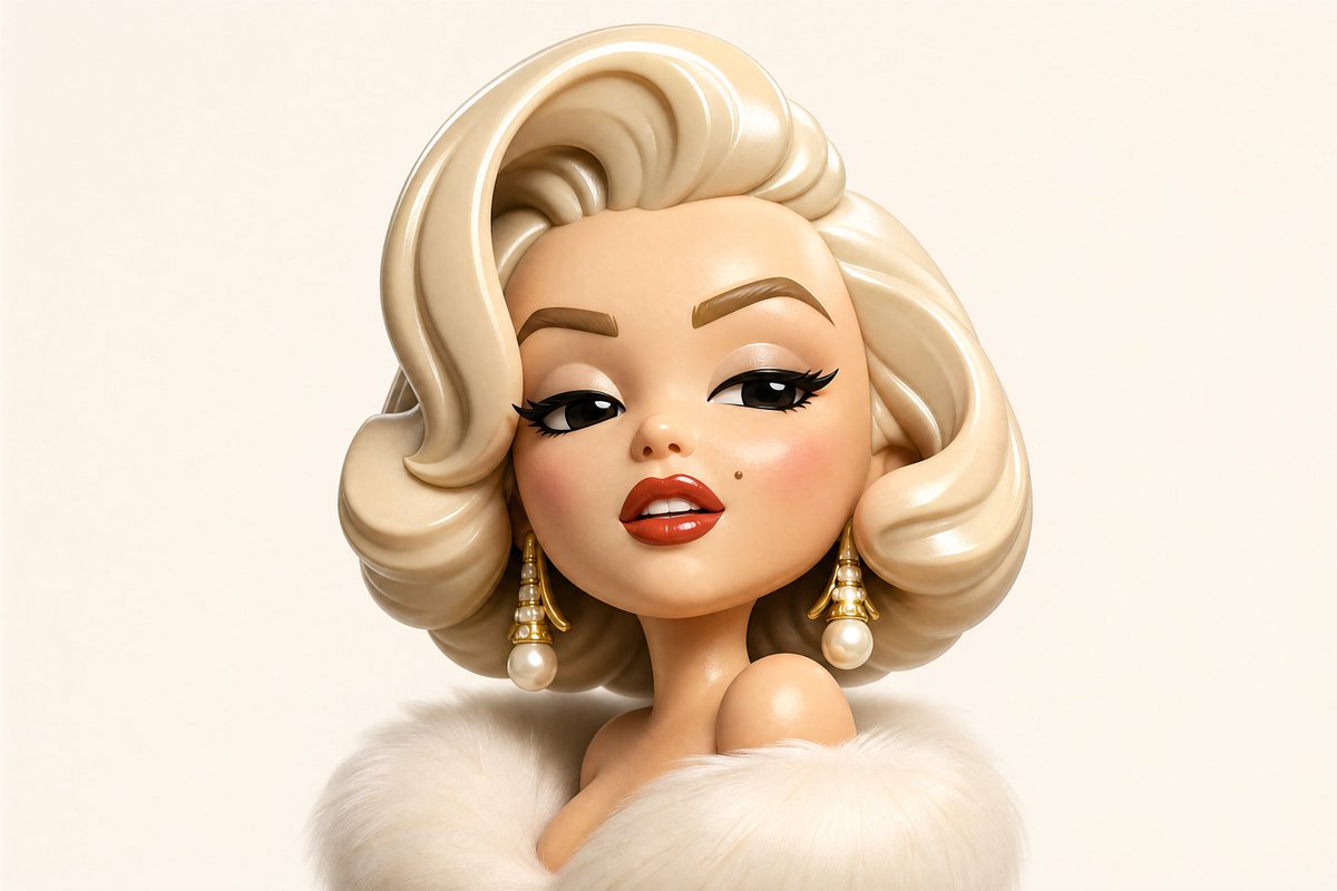 Transform the uploaded portrait into a highly stylized 3D cartoon avatar with a glossy smooth vi