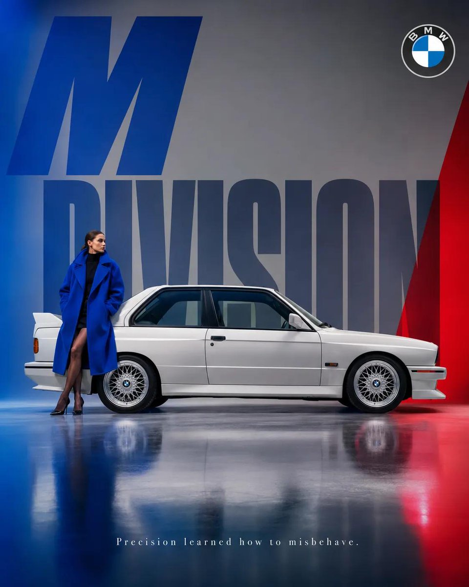 High-end surreal automotive advertising poster for [BRAND] [CAR MODEL], iconic vintage car shown 4